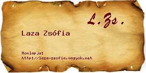 Laza Zsófia névjegykártya